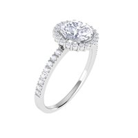Ring Ama Woman in White Gold Diamante Lab Grown 1.00 Ct AMA-AN-102-16 - AMA-AN-102-16